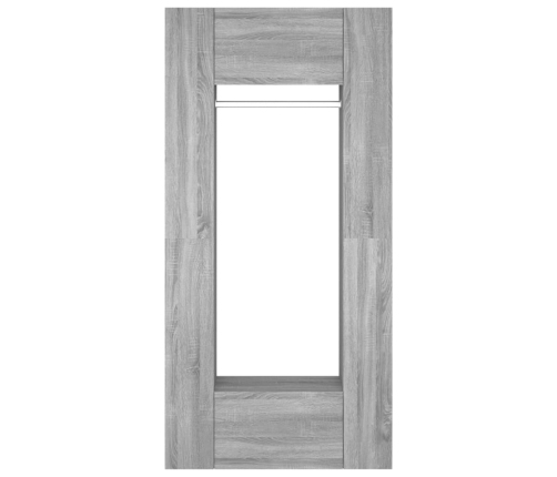 Mueble de recibidor 2 uds madera contrachapada gris Sonoma