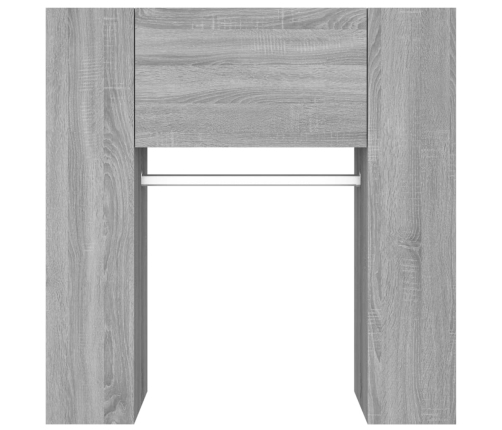 Mueble de recibidor 2 uds madera contrachapada gris Sonoma