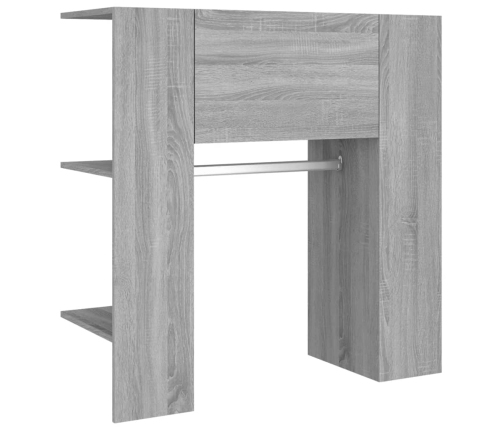 Mueble de recibidor 2 uds madera contrachapada gris Sonoma