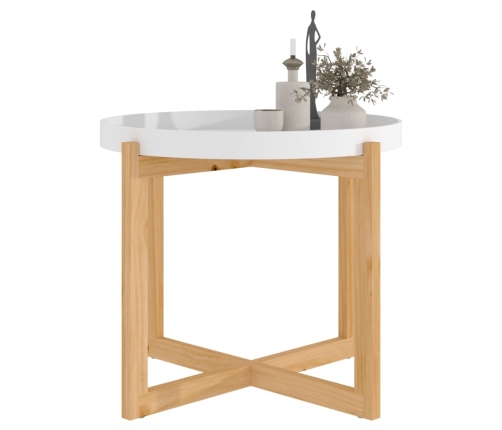 vidaXL Mesa de centro madera contrachapada y pino blanco 53x53x43,5cm