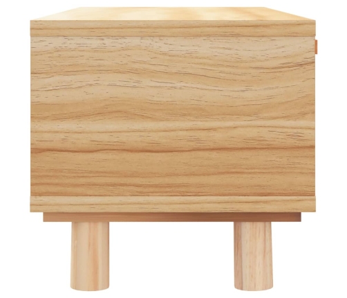 Mesa de centro madera contrachapada y pino marrón 80x40x30 cm