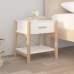 Mesitas de noche 2 uds madera contrachapada blanco 42x38x45 cm