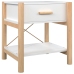 Mesitas de noche 2 uds madera contrachapada blanco 42x38x45 cm