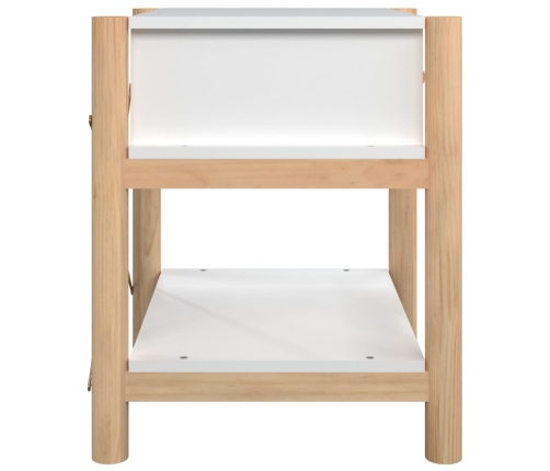 Mesitas de noche 2 uds madera contrachapada blanco 42x38x45 cm