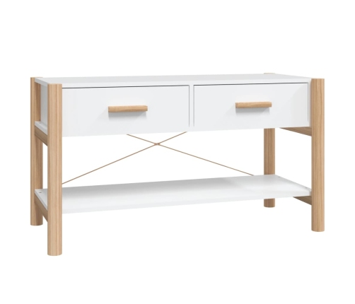 vidaXL Mueble para TV madera contrachapada blanco 82x38x45 cm