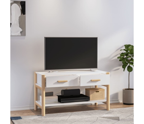 vidaXL Mueble para TV madera contrachapada blanco 82x38x45 cm