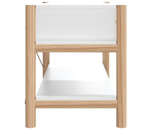 vidaXL Mueble para TV madera contrachapada blanco 82x38x45 cm