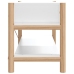 vidaXL Mueble para TV madera contrachapada blanco 82x38x45 cm