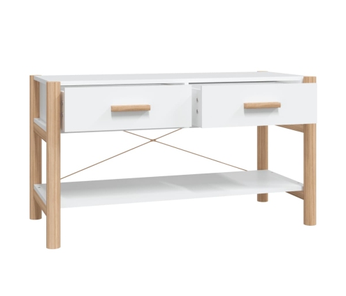 vidaXL Mueble para TV madera contrachapada blanco 82x38x45 cm