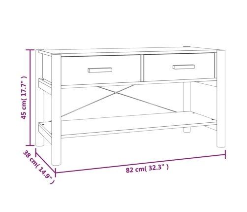 vidaXL Mueble para TV madera contrachapada blanco 82x38x45 cm