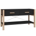 Mueble para TV madera contrachapada negro 82x38x45 cm