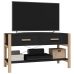 Mueble para TV madera contrachapada negro 82x38x45 cm