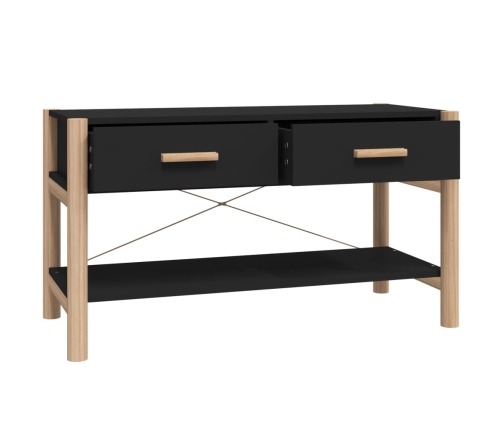 Mueble para TV madera contrachapada negro 82x38x45 cm