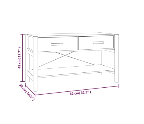 vidaXL Mueble para TV madera contrachapada 82x38x45 cm