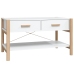 vidaXL Mesa de centro madera contrachapada blanco 82x48x45 cm