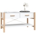 vidaXL Mesa de centro madera contrachapada blanco 82x48x45 cm