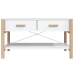 Mesa de centro madera contrachapada blanco 82x48x45 cm