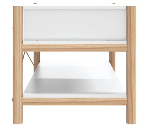 vidaXL Mesa de centro madera contrachapada blanco 82x48x45 cm