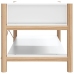 vidaXL Mesa de centro madera contrachapada blanco 82x48x45 cm