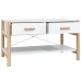 Mesa de centro madera contrachapada blanco 82x48x45 cm