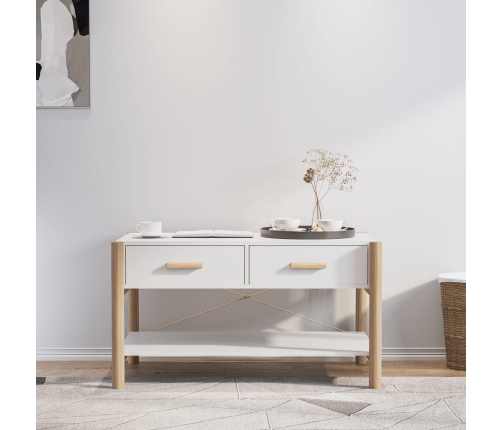 vidaXL Mesa de centro madera contrachapada blanco 82x48x45 cm