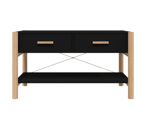 Mesa de centro madera contrachapada negro 82x48x45 cm