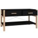 Mesa de centro madera contrachapada negro 82x48x45 cm