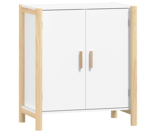 Aparador de madera contrachapada blanco 62x38x70 cm