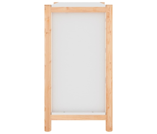 Aparador de madera contrachapada blanco 62x38x70 cm