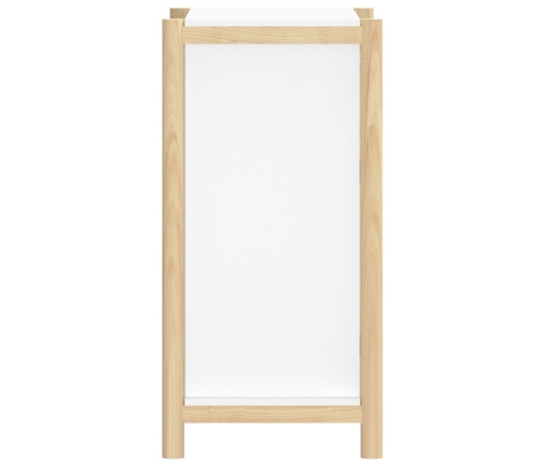 Aparador de madera contrachapada blanco 62x38x75 cm