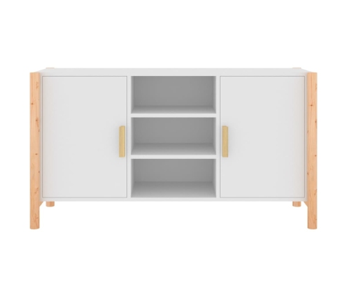 Aparador de madera contrachapada blanco 107x38x60 cm