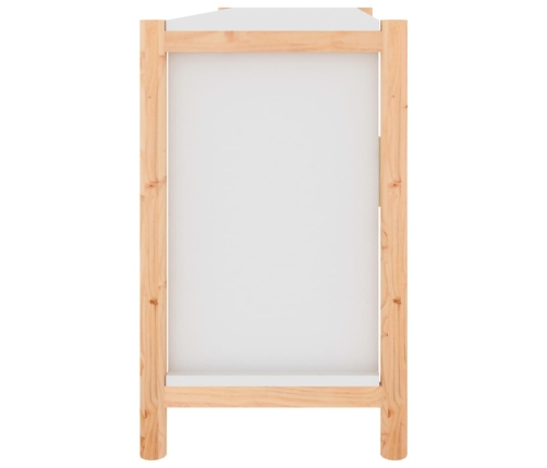 Aparador de madera contrachapada blanco 107x38x60 cm