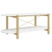 vidaXL Mesa de centro madera contrachapada blanco 110x48x40 cm