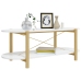 vidaXL Mesa de centro madera contrachapada blanco 110x48x40 cm