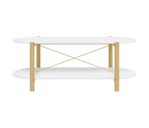 vidaXL Mesa de centro madera contrachapada blanco 110x48x40 cm