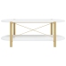 vidaXL Mesa de centro madera contrachapada blanco 110x48x40 cm