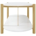 vidaXL Mesa de centro madera contrachapada blanco 110x48x40 cm