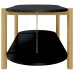 Mesa de centro madera contrachapada negro 110x48x40 cm