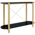 Mesa consola de madera contrachapada negro 110x38x75 cm