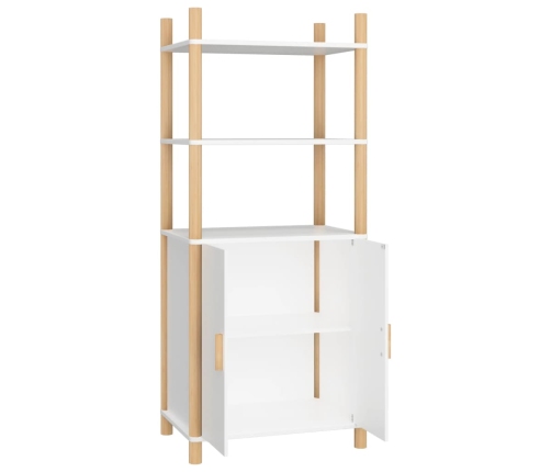 Aparador alto madera contrachapada blanco 60x40x141 cm