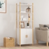 Aparador alto madera contrachapada blanco 60x40x173 cm