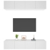 Muebles para TV 4 uds madera contrachapada blanco 80x30x30 cm