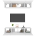 Muebles para TV 4 uds madera contrachapada blanco 80x30x30 cm