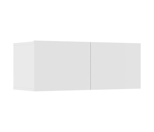 Muebles para TV 4 uds madera contrachapada blanco 80x30x30 cm