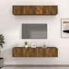 Muebles TV 4 uds madera contrachapada roble ahumado 80x30x30 cm