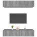 Muebles TV 4 uds madera contrachapada gris Sonoma 80x30x30 cm