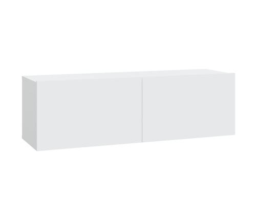 Muebles de TV 4 piezas blanco 100x30x30 cm