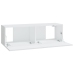 Muebles de TV 4 piezas blanco 100x30x30 cm