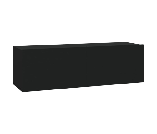 vidaXL Muebles de TV 4 piezas negro 100x30x30 cm