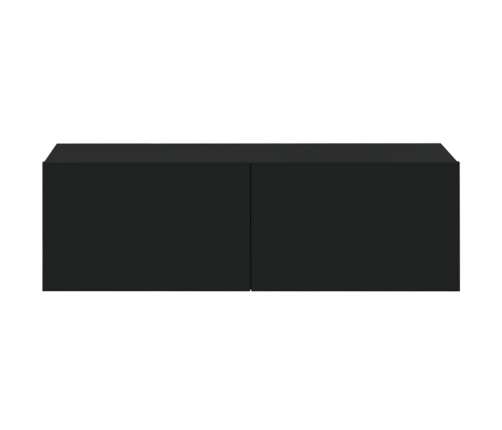 vidaXL Muebles de TV 4 piezas negro 100x30x30 cm